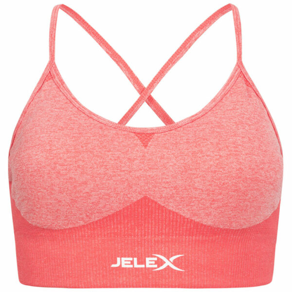 JELEX Angelina Mujer Sujetador deportivo de fitness rosa