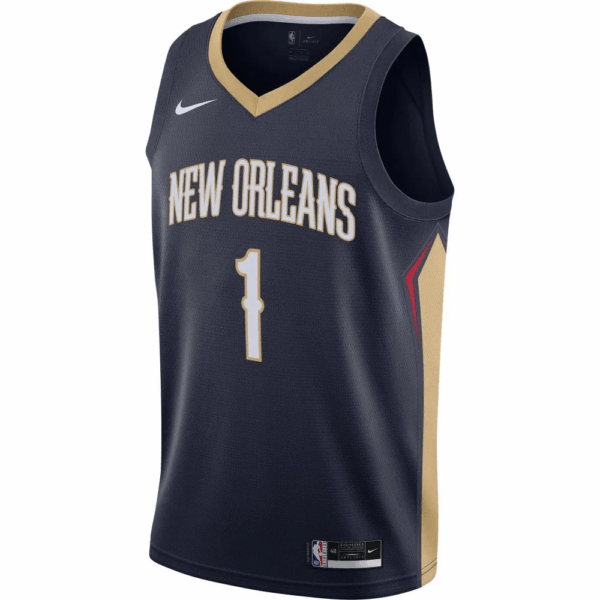 Camiseta NBA Zion Williamson Pelicans Icon Edition college navy/club gold