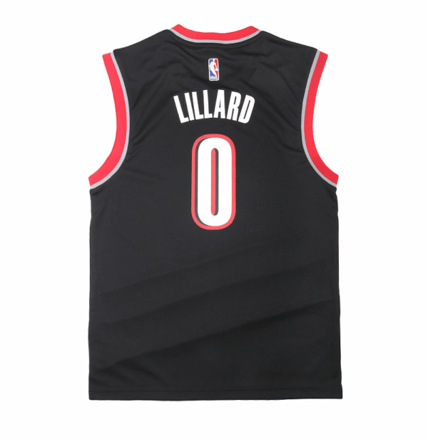 Adidas Camiseta Réplica Damian Lillard Blazers (negra) - Imagen 2