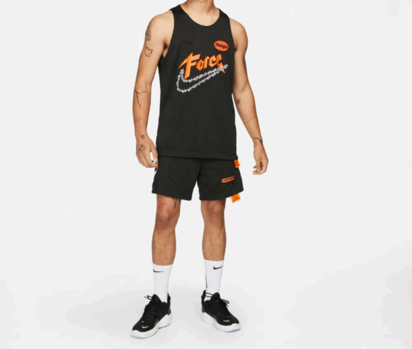 Camiseta Nike Dri-fit Backyard Force night forest/total orange - Imagen 4
