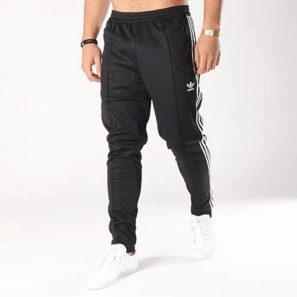 Pantalon Jogging Bandes Brodées Beckenbauer CW1269 Noir Blanc - Imagen 5