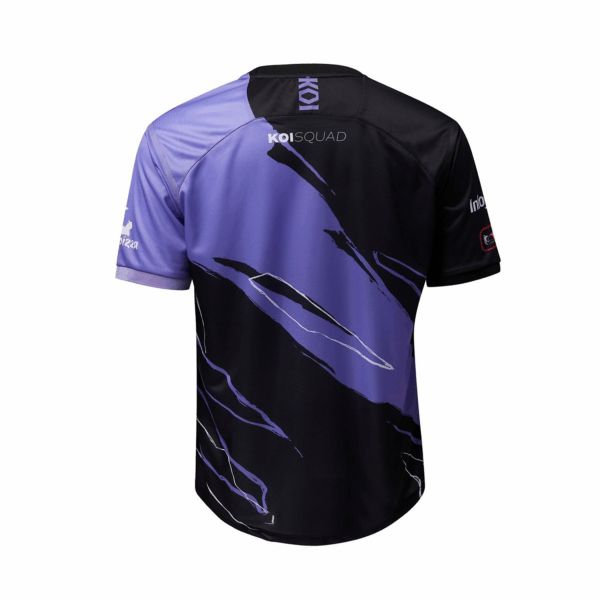Camiseta - Kelme KOI, Poliéster, Diseño oficial, Talla L, Negro y Lila - Imagen 2