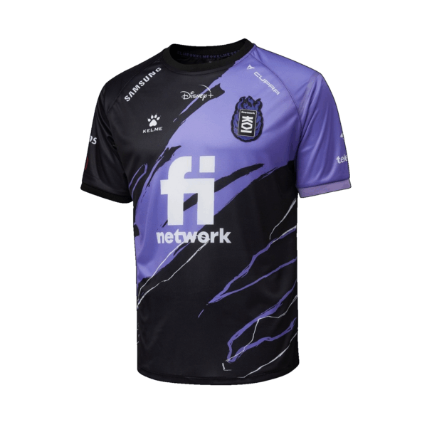 Camiseta - Kelme KOI, Poliéster, Diseño oficial, Talla L, Negro y Lila