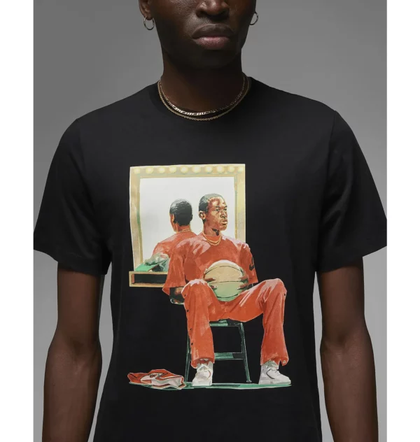 Camiseta Jordan Artist Series de Jacob Rochester Negra DQ7380 010 - Imagen 3