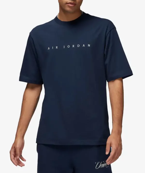 Jordan AIR X UNION LOGO SHIRT BLUE MEN´S Size XLT DV7343-419