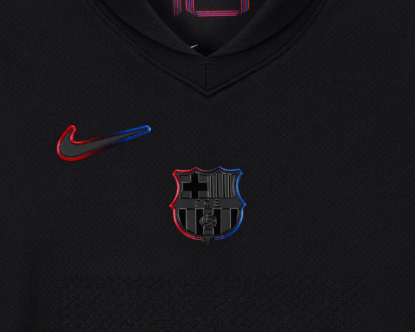 Conjunto Nike de fútbol réplica de 3 piezas para niños pequeños del FC Barcelona 2024/25 Stadium (visitante) Negro en Poliéster FN9232 010 - Imagen 7