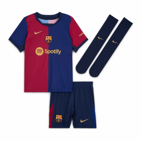 Conjunto de camiseta local Dri-FIT del FC Barcelona para niño 2024/25 FN9233 456 (copia)